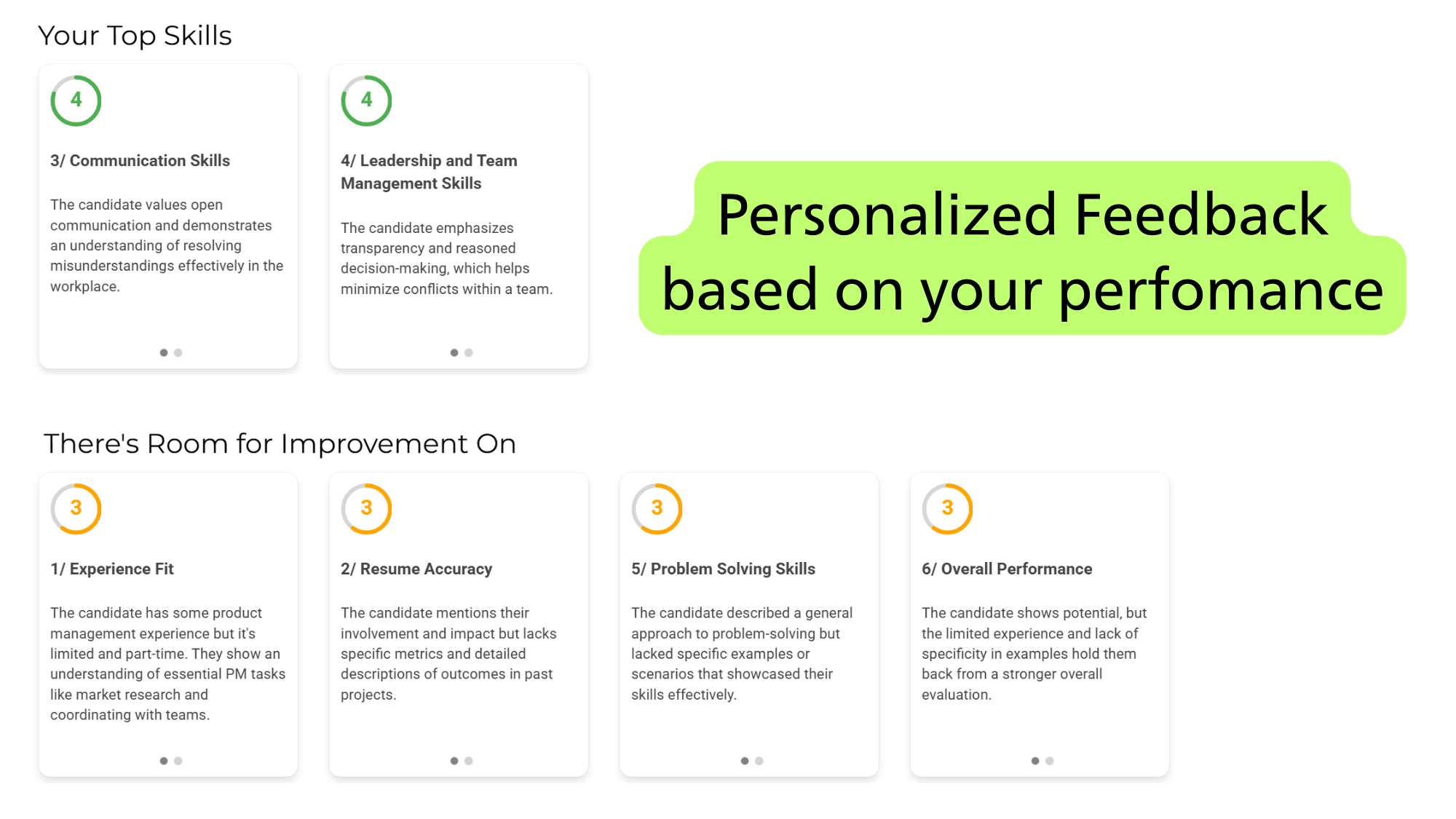 Personalized feedback